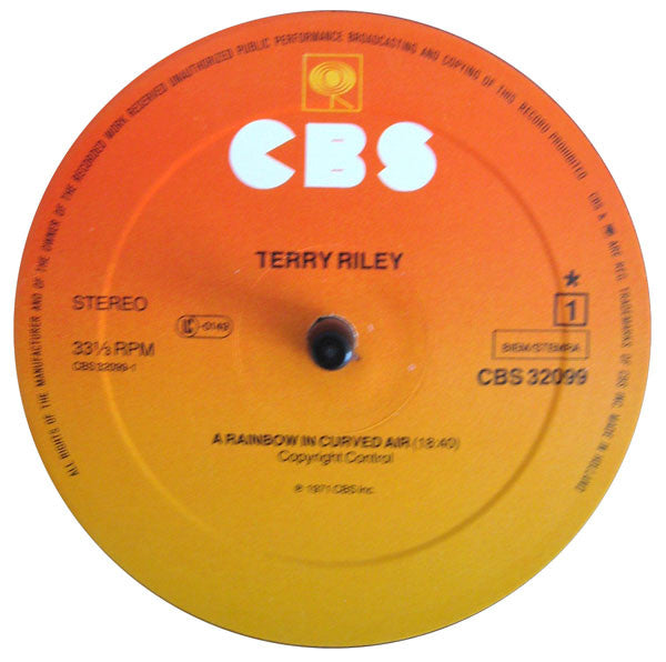 Terry Riley : A Rainbow In Curved Air (LP, Album, RE)