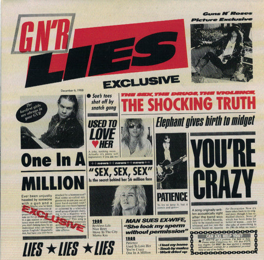 Guns N' Roses : G N' R Lies (CD, Album, RE, RP)