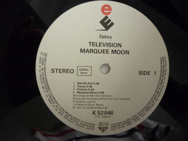 Television : Marquee Moon (LP, Album, RE)