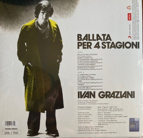 Ivan Graziani : Ballata Per 4 Stagioni (LP, Ltd, Num, RE, S/Edition, Whi)