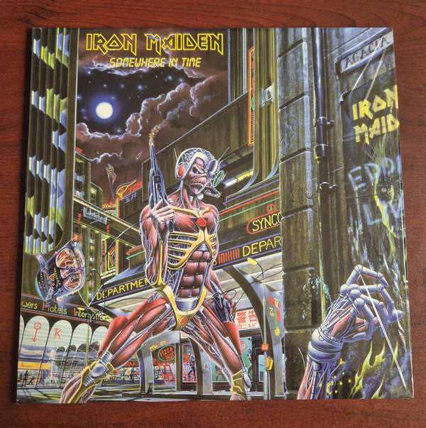 Iron Maiden : Somewhere in Time  (LP, Album, RE, RM)