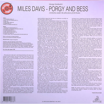 Miles Davis, George Gershwin : Porgy And Bess (LP, RE, Yel)