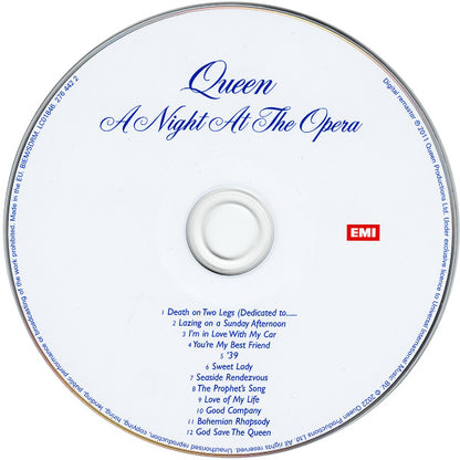 Queen : A Night At The Opera (CD, Album, RE, RM, RP, Jew)