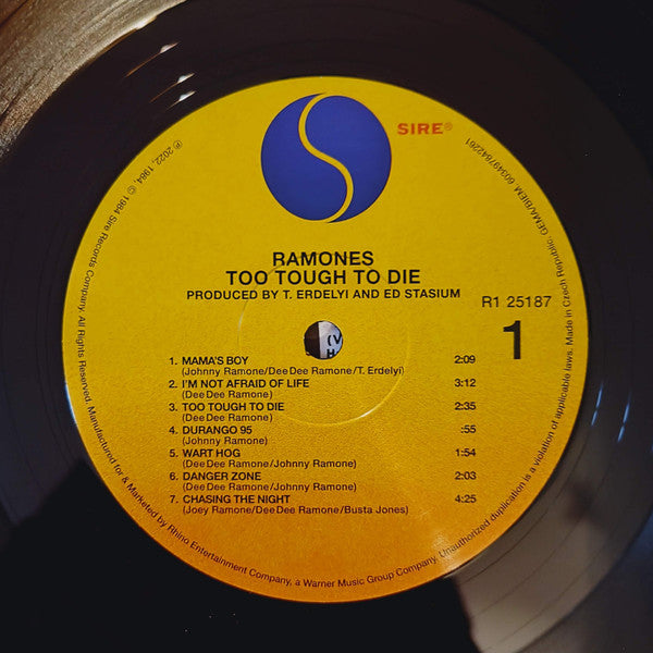 Ramones : Too Tough To Die (LP, Album, RE)