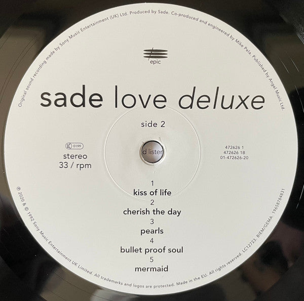 Sade : Love Deluxe (LP, Album, RE, RM, Hal)