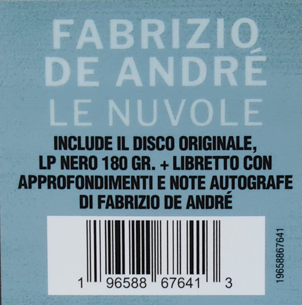 Fabrizio De André : Le Nuvole (LP, Album, RP, 180)