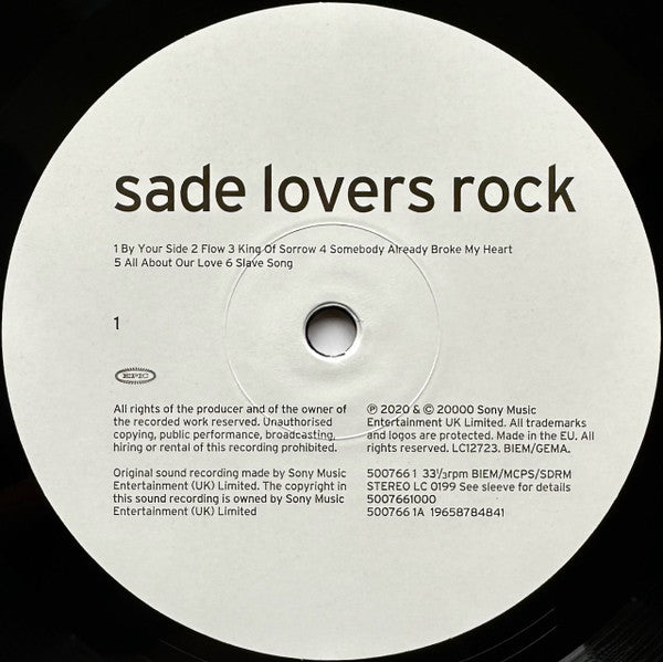 Sade : Lovers Rock (LP, Album, RE, Hal)