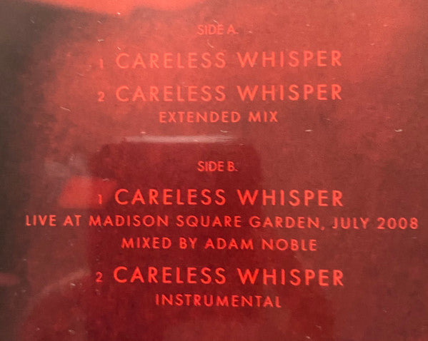 George Michael : Careless Whisper (12", EP, Ltd, Pic, RM)