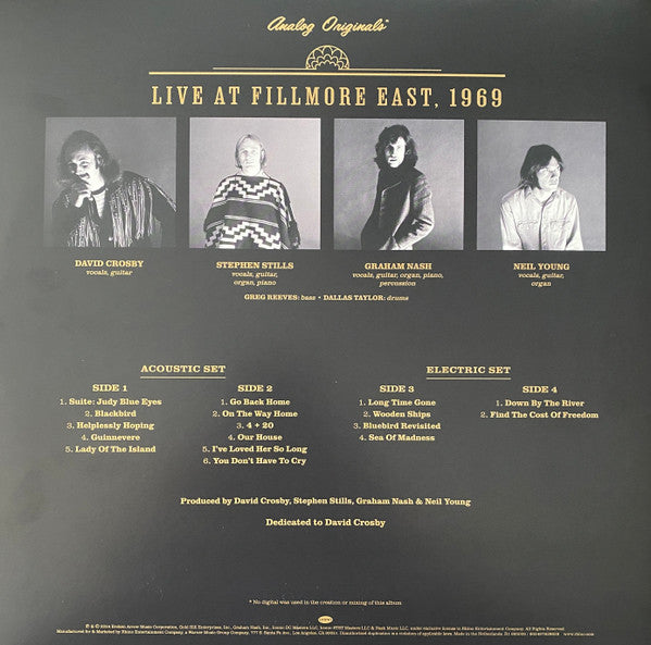 Crosby, Stills, Nash & Young : Live At Fillmore East, 1969 (2xLP, Album)