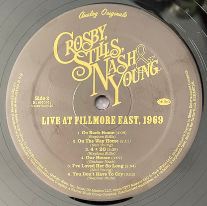 Crosby, Stills, Nash & Young : Live At Fillmore East, 1969 (2xLP, Album)