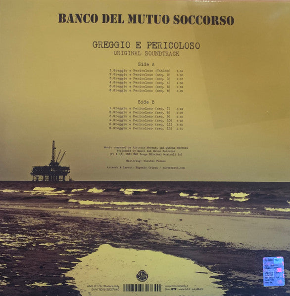 Banco Del Mutuo Soccorso : Greggio E Pericoloso (Original Soundtrack) (LP, Album, Ltd)