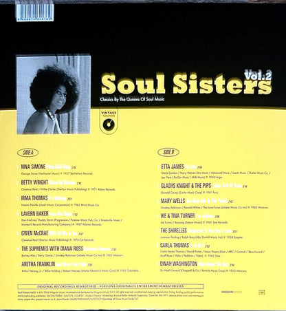 Various : Soul Sisters (Classics By The Queens Of Soul Music) Vol. 2 (LP, Comp, Mono, RM)