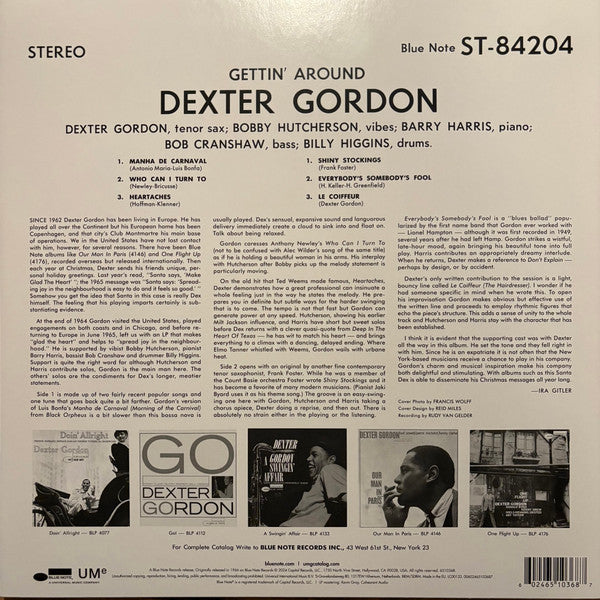 Dexter Gordon : Gettin' Around (LP, Album, RE, 180)