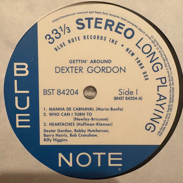 Dexter Gordon : Gettin' Around (LP, Album, RE, 180)