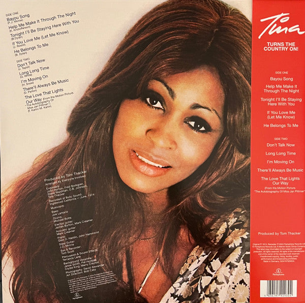 Tina Turner : Tina Turns The Country On! (LP, Album, RE, RM)