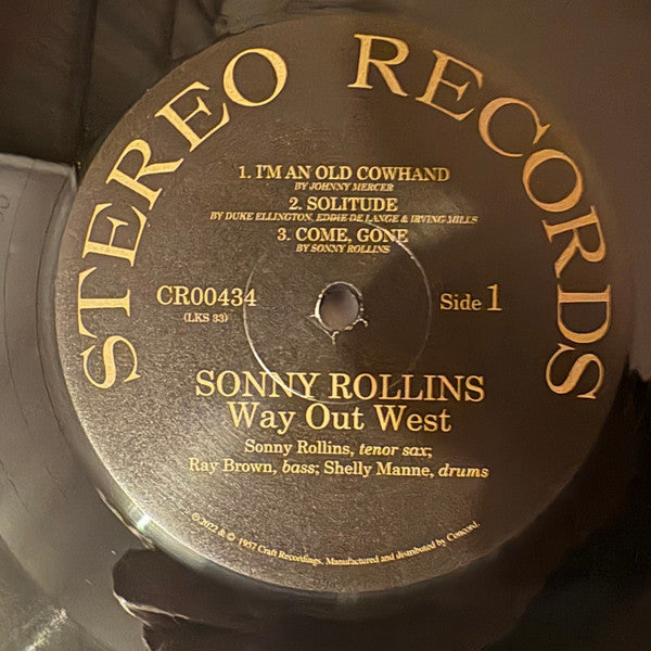 Sonny Rollins : Way Out West (LP, Album, RE, 180)