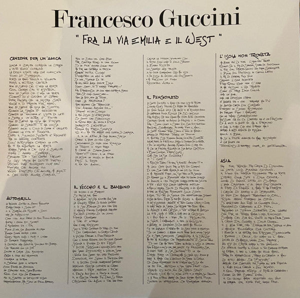 Francesco Guccini : Fra La Via Emilia E Il West (2xLP, Gat)