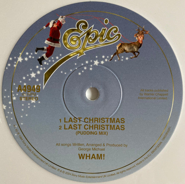 Wham! : Last Christmas (12", EP, Ltd, RE, Sno)