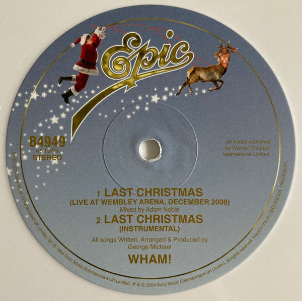 Wham! : Last Christmas (12", EP, Ltd, RE, Sno)