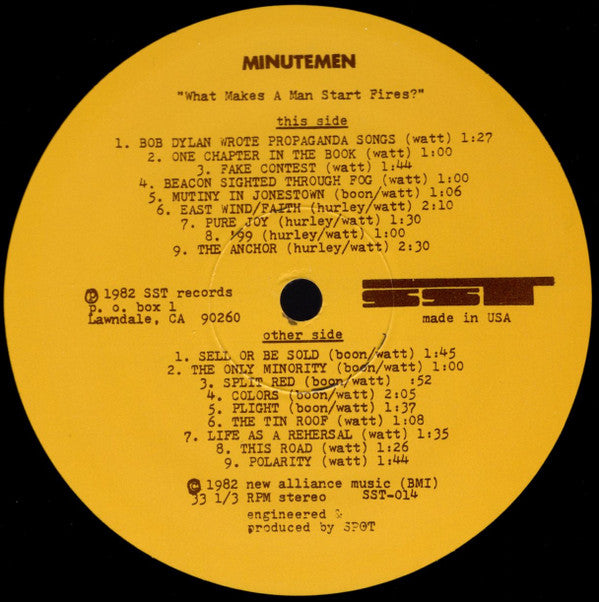 Minutemen : What Makes A Man Start Fires? (LP, Album, RE, Rai)