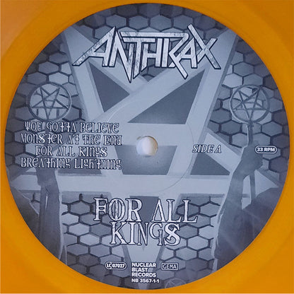 Anthrax : For All Kings (LP, Ora + LP, S/Sided, Etch, Ora + RE)