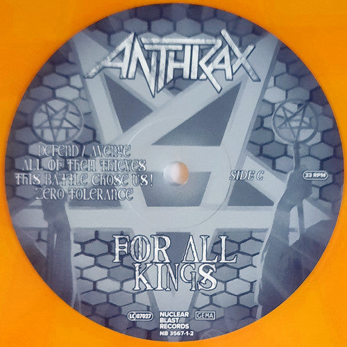 Anthrax : For All Kings (LP, Ora + LP, S/Sided, Etch, Ora + RE)