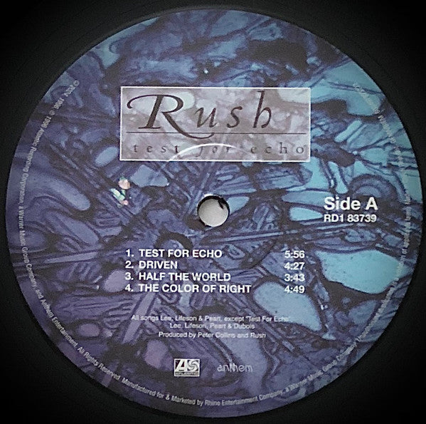 Rush : Test For Echo (LP + LP, S/Sided, Etch + Album, RE, RM, S/Edition)