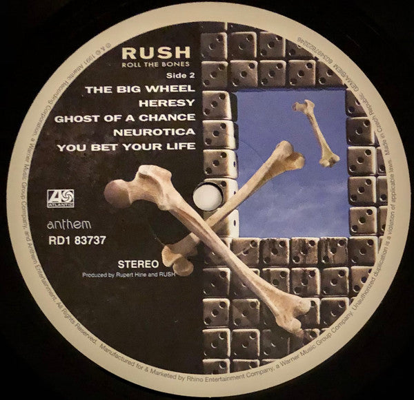 Rush : Roll The Bones (LP, Album, RE, RM)