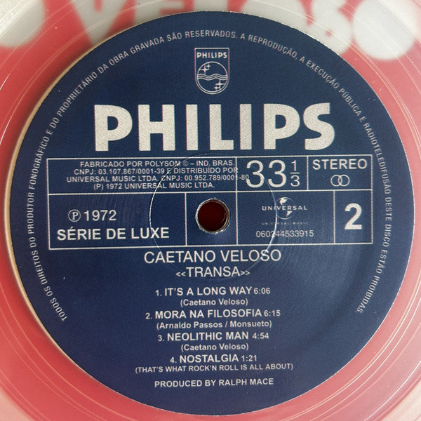 Caetano Veloso : Transa (LP, Album, RE, RM, RP, Whi)