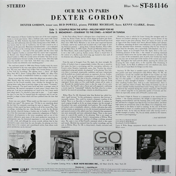 Dexter Gordon : Our Man In Paris (LP, Album, RE, 180)