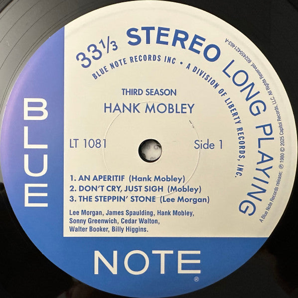 Hank Mobley : Third Season (LP, Album, RE, Gat)