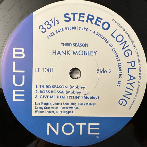 Hank Mobley : Third Season (LP, Album, RE, Gat)