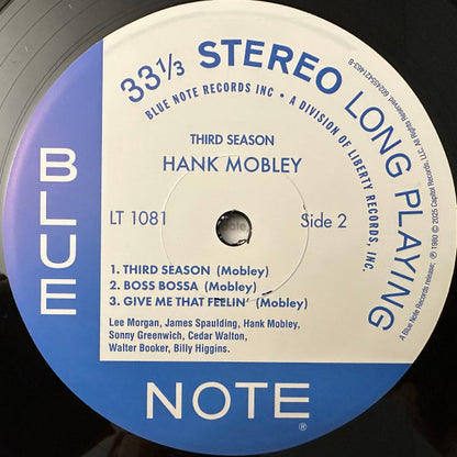 Hank Mobley : Third Season (LP, Album, RE, Gat)