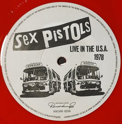 Sex Pistols : Live In The U.S.A. (South East Music Hall, Atlanta) (January 5th 1978) (LP, Ltd, Red)