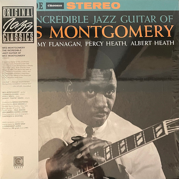 Wes Montgomery : The Incredible Jazz Guitar Of Wes Montgomery (LP, Album, RE, 180)