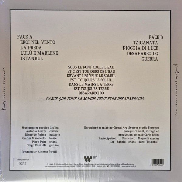 Litfiba : Desaparecido (LP, Album, Ltd, Num, RE, Blu)