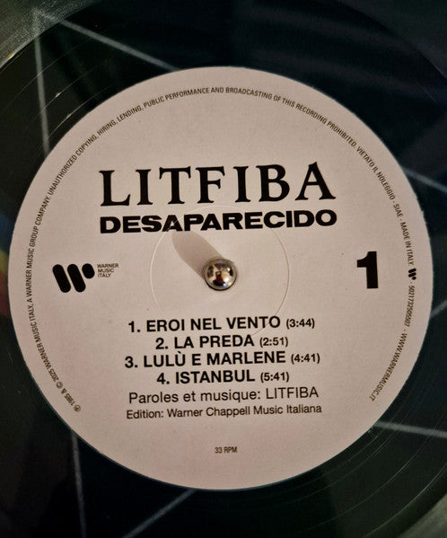 Litfiba : Desaparecido (LP, Album, Ltd, Num, RE, Blu)