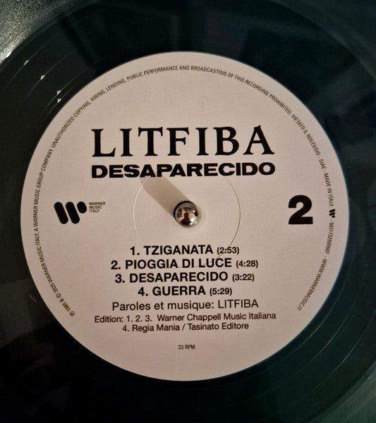 Litfiba : Desaparecido (LP, Album, Ltd, Num, RE, Blu)