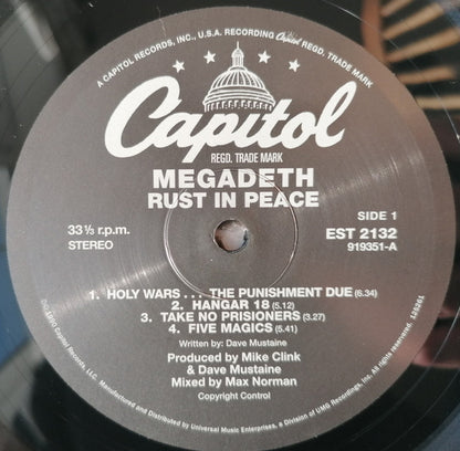 Megadeth : Rust In Peace (LP, Album, RE, 180)