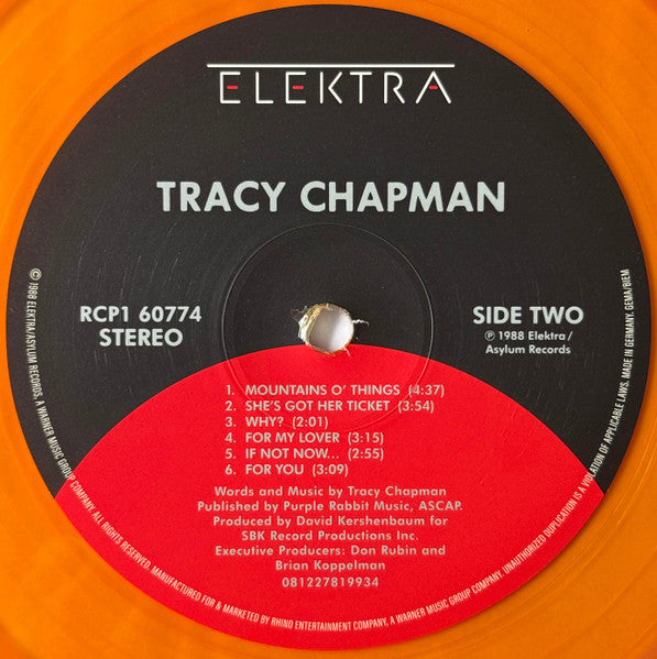 Tracy Chapman : Tracy Chapman (LP, Album, RE, Ora)