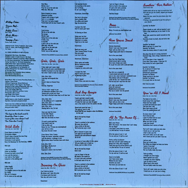 Mötley Crüe : Girls, Girls, Girls (LP, Album, RE, RM, 40t)