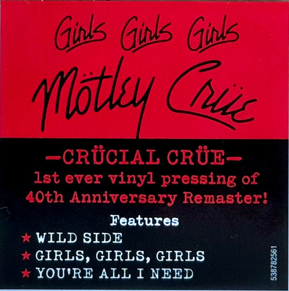Mötley Crüe : Girls, Girls, Girls (LP, Album, RE, RM, 40t)