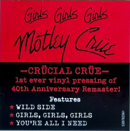 Mötley Crüe : Girls, Girls, Girls (LP, Album, RE, RM, 40t)