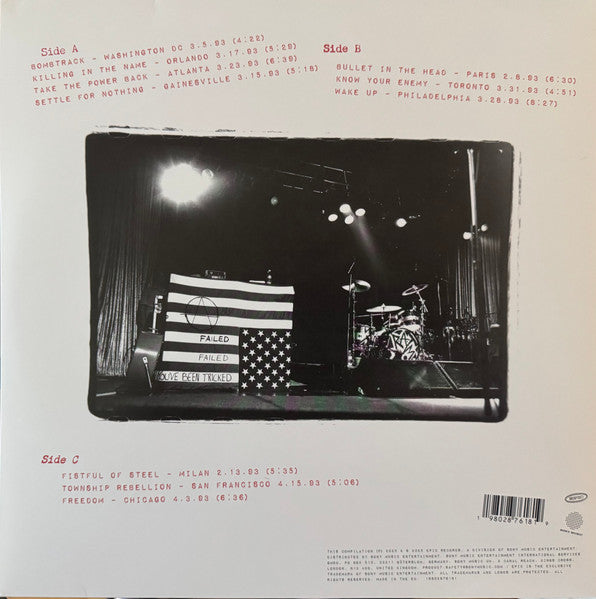 Rage Against The Machine : Live On Tour 1993 (LP + LP, S/Sided, Etch + RSD)
