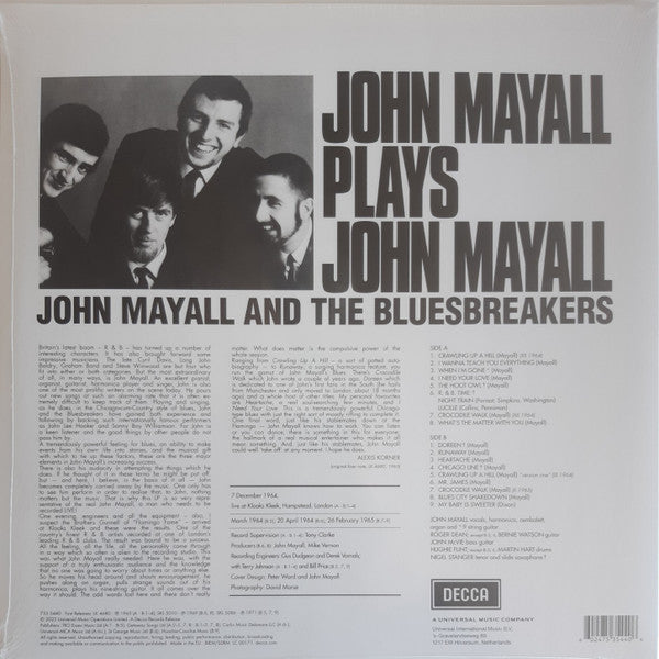 John Mayall : John Mayall Plays John Mayall (Recorded Live At Klooks Kleek!) (LP, Album, RSD, Mono, RE, RM, Red)