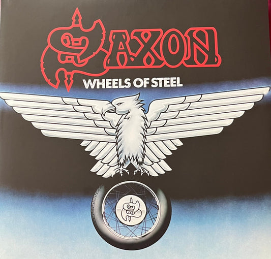 Saxon : Wheels Of Steel (LP, Album, RE, Red + LP, RE, Blu + RSD, Exp)