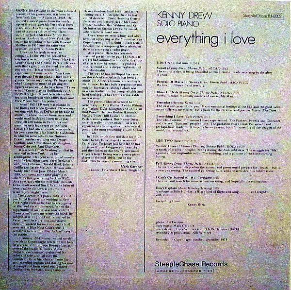Kenny Drew : Everything I Love (LP, Album)