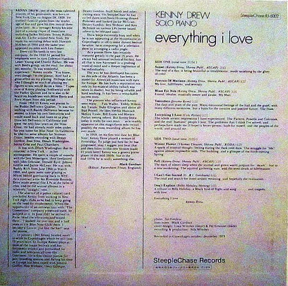Kenny Drew : Everything I Love (LP, Album)