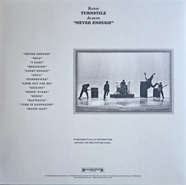 Turnstile (2) : Never Enough (LP, Album)
