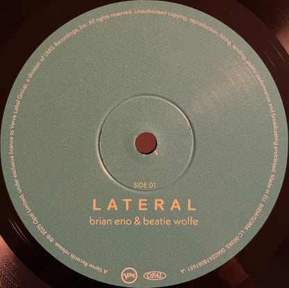 Brian Eno & Beatie Wolfe : Lateral (LP, Album, Bioplastic)